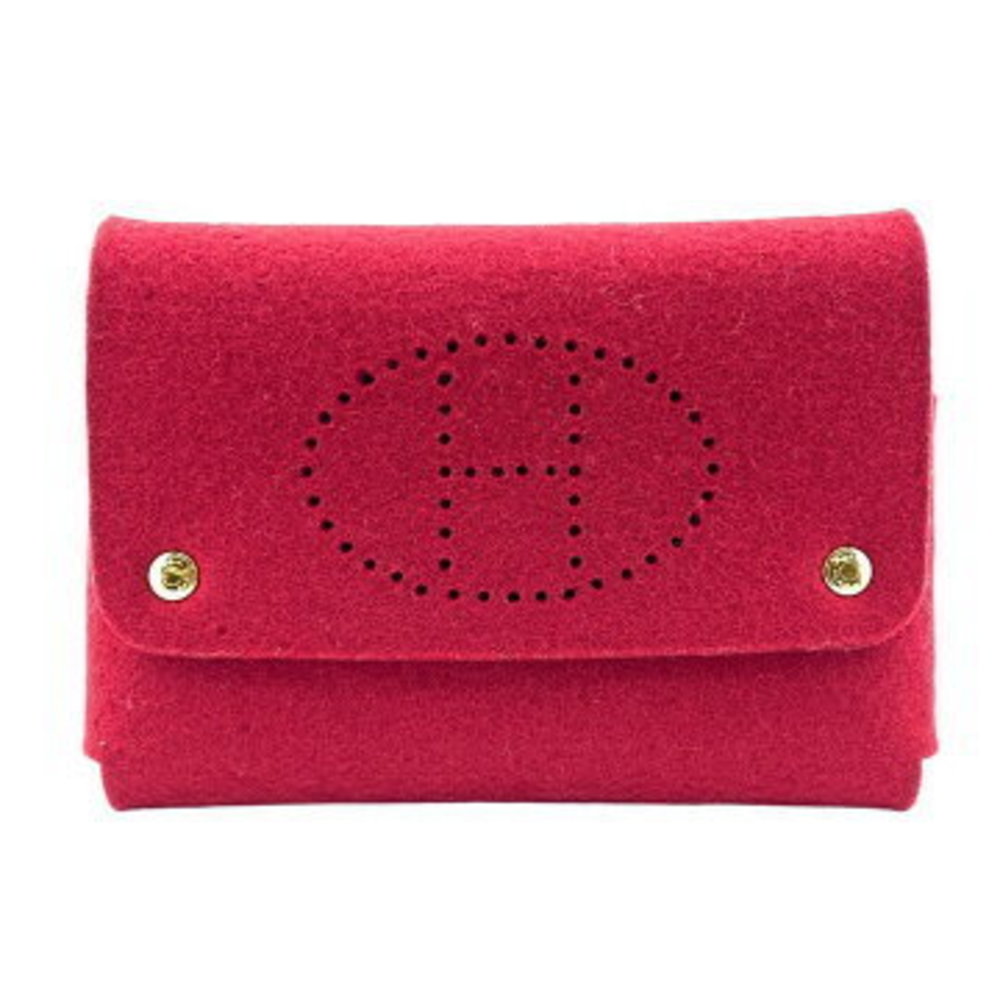 Hermes Etuit Carte Playing Card Case Pouch Red